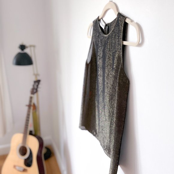 Michael Kors Vintage Gold Tank Top Blouse - Picture 2 of 11